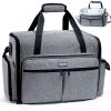 AMOIGEE Full-Open Sewing Machine Case, Large Sewing Machine Storage Bag for Travel - Heavy-Duty Embroidery Tote for Brother Singer Janome Standard Machines Holder with Pocket for Accessories and Tools view 1