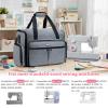 AMOIGEE Full-Open Sewing Machine Case, Large Sewing Machine Storage Bag for Travel - Heavy-Duty Embroidery Tote for Brother Singer Janome Standard Machines Holder with Pocket for Accessories and Tools view 3
