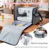 AMOIGEE Full-Open Sewing Machine Case, Large Sewing Machine Storage Bag for Travel - Heavy-Duty Embroidery Tote for Brother Singer Janome Standard Machines Holder with Pocket for Accessories and Tools view 4