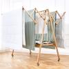 CHENWMZ Clothes Airer Folding Retractable Collapsible Drying Rack Clothing,Drying Rack in Aluminium, Clothes Drying Racks Outdoor, Extra Wide Centre for Drying Shoes, Pillows, Mo view 2
