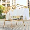 CHENWMZ Clothes Airer Folding Retractable Collapsible Drying Rack Clothing,Drying Rack in Aluminium, Clothes Drying Racks Outdoor, Extra Wide Centre for Drying Shoes, Pillows, Mo view 4