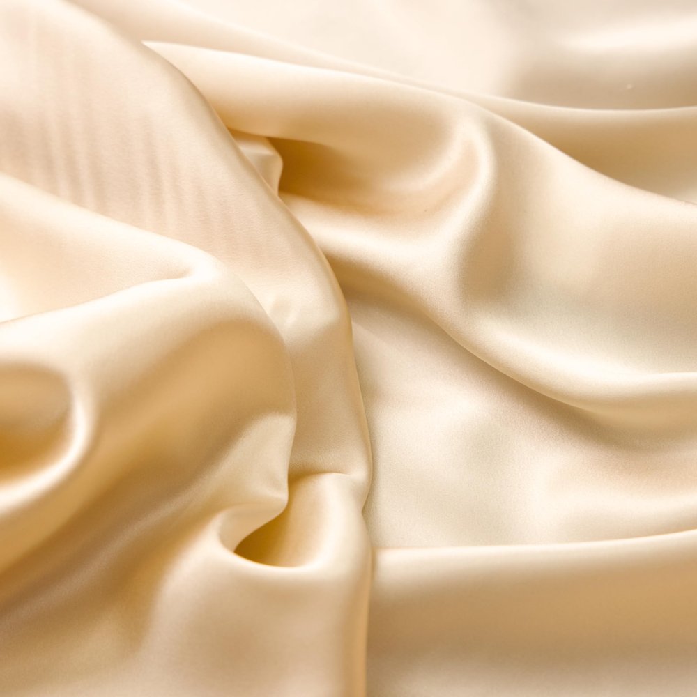 100% Pure Mulberry Silk Fabric by the Yard Premium Solid Color Silk Fabric, Cut-to-Size, Soft and Luxurious for Sewing, DIY Crafts, Dresses, Bedding (Light Caramel)