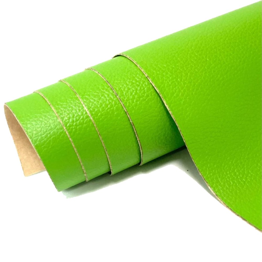 Self Adhesive Leather Repair PatchLeather Repair Tape with Litchi Texture Surface for Furniture, Vinyl Repair Kit for Car Seats(Green,11.8x54inch)