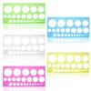 YBEATY 5 PCS Circle Template Plastic Circle Stencil Template Multi-Function Circles Oval Measuring Templates Measuring Geometry Ruler Formwork Drawings Templates for Office School Drawing Supplies view 1