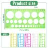 YBEATY 5 PCS Circle Template Plastic Circle Stencil Template Multi-Function Circles Oval Measuring Templates Measuring Geometry Ruler Formwork Drawings Templates for Office School Drawing Supplies view 2