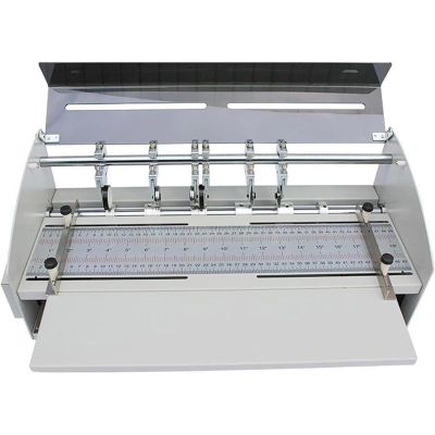 Hlixzoy Electric Creasing Machine, Dotted Line, Rice Line Crease Machine, 18.5-Inch Three-in-One Combination Paper Cutting, Creasing and Punching Machine, Suitable for Documents