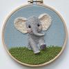 Punch Needle kit for Beginners, Cute Elephant Festive DIY Handmade Punch Stitching kit for Adults, Needle Punch Kits for Adults, Seasonal Decorative Holiday Creative Set view 1