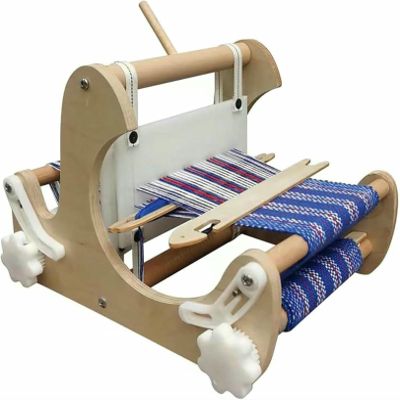 XDRGOOIUY DIY Hand-Knitting Weaving Machine, Desktop Wooden Weaving Loom Kit with Shuttles & Rigid Healds, Weaving Width 20CM, Art Craft Kit for Beginners, Craft Artist
