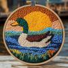 Punch Needle Kits Mallard with Sunset Easy for Beginners DIY Embroidery Starter Set with Hoop Stress Relief Craft Hobby and Home Decor 20x20cm-1 view 1