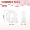 MECCANIXITY 2Pcs 2.6 Inch Resin Letter Moulds,Q Capital Alphabet 3D Silicone Letter Casting Moulds for Candle Making DIY Crafts Word Sign Art Party Home Decor view 2
