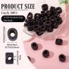 FASHEWELRY 30Pcs Large Hole Acrylic Slide Letter Beads Black Alphabet O Block Charms 3D Chunky Initial Beads with Horizontal Hole for Wristbands Bracelets Necklace Keychains Jewelry Making view 4