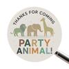 120 x Little Boy Birthday Wild Theme Thank You Party Animals Favor Stickers, Safari Zoo, Animals Birthday Wild Time Stickers, 1.6" view 1