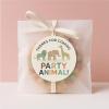 120 x Little Boy Birthday Wild Theme Thank You Party Animals Favor Stickers, Safari Zoo, Animals Birthday Wild Time Stickers, 1.6" view 2