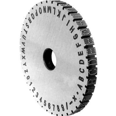XILANSHMAO Manual Steel Character Wheel for Marking, Codeword Plate for Nameplate & Metal Labels, Ordinary Characters 2-6mm, Pitted Characters 3-6mm, Font Stamping Print Accessory B 6mm