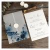 Pre-Folded Vellum Paper Watercolor Floral Vellum Jacket Wedding Invitations with Wax Seals 5x7 Jackets(70pcs) view 3