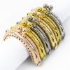 Metal Purse Frame 5/10Pcs 5cm Embossed Metal Coin Purse Frame Bag Handle Double Ear Wallet Kiss Clasp DIY Bags Pendant Accessory(02-Gold,5cm-10Pcs) view 3