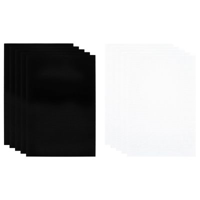 Pine & Linen 10pcs 0.5mm Hole 11.8 x 7.87inch Fursuit Eyes Mesh,Waterproof Printable PVC Handicrafts Eye Mesh Sheets for Mask Furry Cosplay Props/Home Decor/Craft Making(Mix)