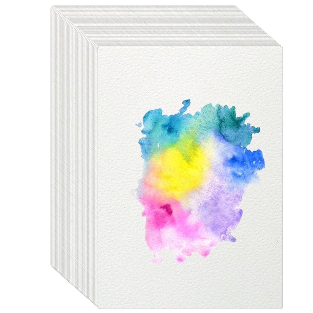 120 Sheets Water Color Paper 9 x 12, 230 GSM Thick Cold Press Watercolor Paper Bulk White Water Color Paper for Artists Drawing Painting