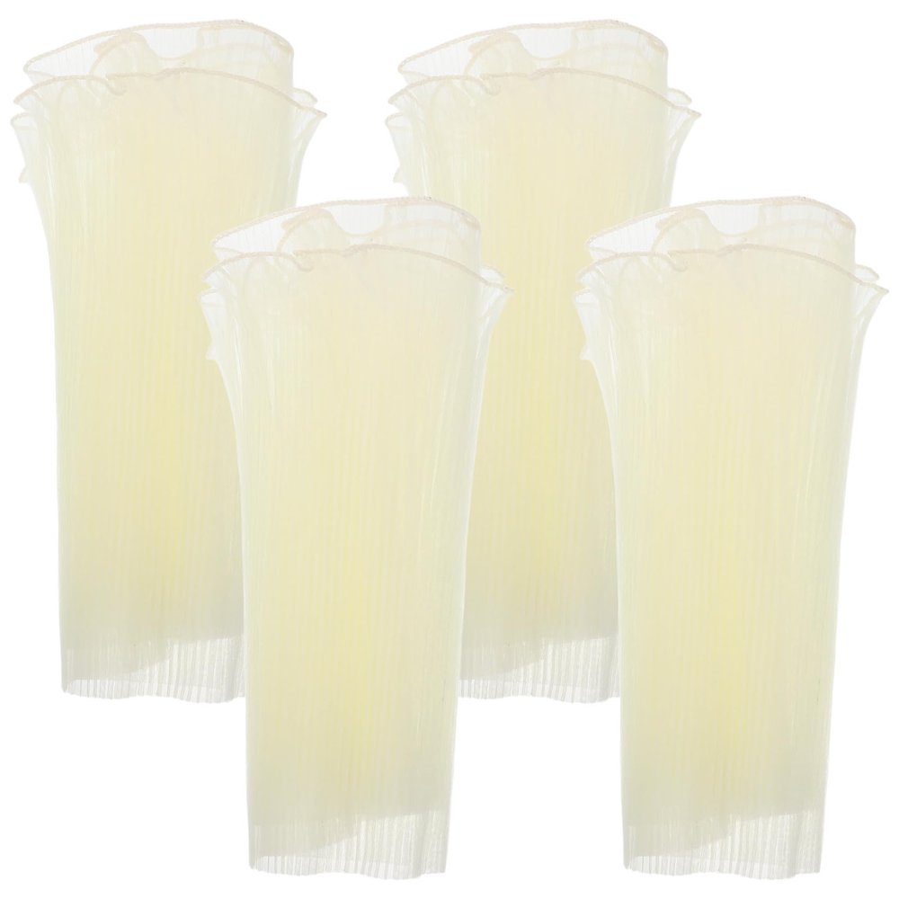 jojofuny 4pcs Beige Flower Wrapping Paper: Wrinkled Mesh Bouquet Packaging Supplies For Halloween Party Favor Decor Florist Wedding Anniversary
