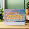 2026 DIY Diamond Art Painting Desk Calendar, Paper Standing Monthly Flip Planner with to-Do List, Sparkling Tabletop Ornament for Home Office Desk Decor, Unique Craft Gift view 2