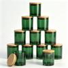 GLATABAM 10 OZ Candle Jars 12 Pack - Bulk Glass Candle Making Jars with Bamboo Lids & Labels, Heat Resistant Empty Reusable Candle Vessel for Containers(Green) view 1