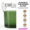 GLATABAM 10 OZ Candle Jars 12 Pack - Bulk Glass Candle Making Jars with Bamboo Lids & Labels, Heat Resistant Empty Reusable Candle Vessel for Containers(Green) view 3