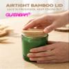 GLATABAM 10 OZ Candle Jars 12 Pack - Bulk Glass Candle Making Jars with Bamboo Lids & Labels, Heat Resistant Empty Reusable Candle Vessel for Containers(Green) view 4
