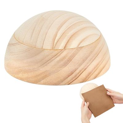 BENECREAT 5.9X2.7Inch Wooden Ceramic Top Tool, Pottery Plate Press Tool, Clay Set for Crafts, DIY Decorative Project, Making Ceramic Bowl Plate