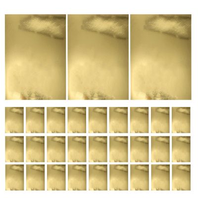 DOITOOL 70pcs Colored Cardstock Paper: A5 Mirror Cardstock For Crafts Making - Golden Metallic Paper Sheets For Diy Projects Scrapbook
