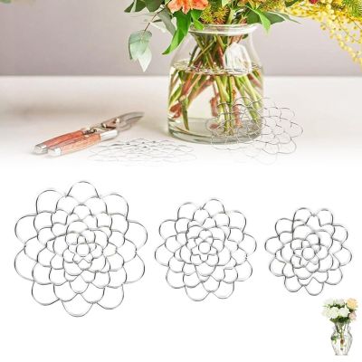 Floral Grid OrganizerStainless Steel Floral Grid Organizer2025 New Flower Arrangement Holder, Reusable Floral Grid Flower Frogs Stem Holder for Arrangements Vase DIY Home Decor 4+5+6inch (3Silver)