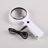MVNOIRE Handheld Desktop Foldable Reading Magnifying Glass with LED Light Plug-in view 4
