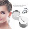 NOENNULL Jewelers Loupe Pocket Foldable Jewelry Magnifying Glass Magnifier for Jewelers Gems Diamonds Plants Stamps Antiques and More (30X-21MM) view 3