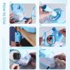 Blue Electric Knitting Organizer, USB Powered Automatic Yarn Ball Winder, Portable Wool Winding Machine for Home Crafting view 2