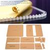 Clear Acrylic Template Leather Wallet Making Stencil Kit, Leather Craft Tool, Weather Aging Wallet Stencil with Stitching Holes, Includes Kraft Paper view 2