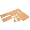 Clear Acrylic Template Leather Wallet Making Stencil Kit, Leather Craft Tool, Weather Aging Wallet Stencil with Stitching Holes, Includes Kraft Paper view 3