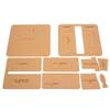Clear Acrylic Template Leather Wallet Making Stencil Kit, Leather Craft Tool, Weather Aging Wallet Stencil with Stitching Holes, Includes Kraft Paper view 4