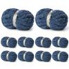 10 Pack of Navy Blue Soft Jumbo Chunky Yarn for Hand Knitting,Thick Blanket Yarn for Crocheting, #10 Super Bulky Yarns, 220yds/70.5oz Fluffy Chunky Chenille Yarns for Crocheting. view 1