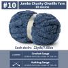 10 Pack of Navy Blue Soft Jumbo Chunky Yarn for Hand Knitting,Thick Blanket Yarn for Crocheting, #10 Super Bulky Yarns, 220yds/70.5oz Fluffy Chunky Chenille Yarns for Crocheting. view 2