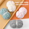 10 Pack of Navy Blue Soft Jumbo Chunky Yarn for Hand Knitting,Thick Blanket Yarn for Crocheting, #10 Super Bulky Yarns, 220yds/70.5oz Fluffy Chunky Chenille Yarns for Crocheting. view 4
