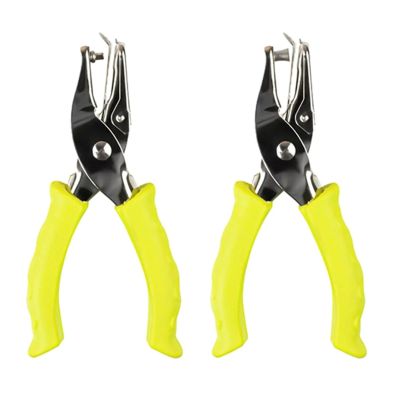6Pcs Hole Puncher Single 6mm Single Hole Punching Machine Portable Creative Handheld Hole Punch 3 Color Available Non-Slip Punch Plier(Yellow)