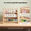 Caydo Washi Tape Organizer & Sticker Organizer, 4-Tier Wooden Display Rack for Craft Storage, Sticker Rolls, Ribbons & Bracelets for Sticker Collectors, Planner Enthusiasts, and Vendors view 4