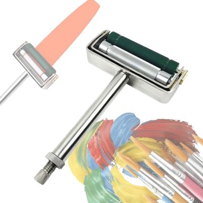 Manual Ink Printed Film Applicator,w/Anilox Roll and Rubber Roller,70mm/2.8in Print Width,Number of Anilox Rollers 80-300 Lines,for Ink Production (120lines)