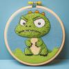 Punch Needle kit for Beginners, Cute Dinosaur DIY Holiday Punch Stitching kit for Adults, Needle Punch Kits for Adults, Seasonal Decorative Craft Set view 1