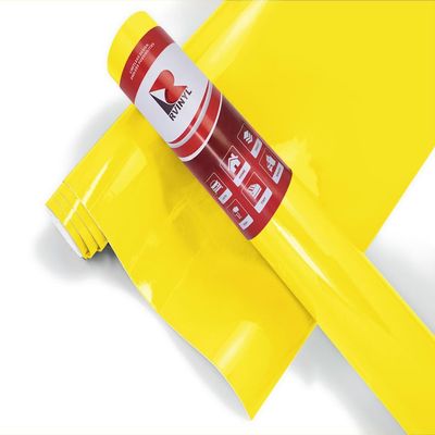 12.125" x 50ft Roll of Oracal 651 Brimstone Yellow Craft Vinyl - On a 1.5" Core - Adhesive Film for Cricut, Silhouette, and Cameo Cutters - Gloss Finish - Outdoor and Permanent
