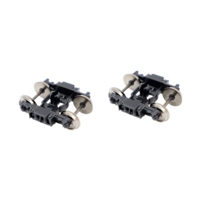 blloocod 1:87 HO Scale Model Train Bogies, Alloy Metal Wheels for Railway Layout Diorama DIY Replacement, Sturdy Railway Accessories (Quantity: 1 or 2)- 2 Pieces