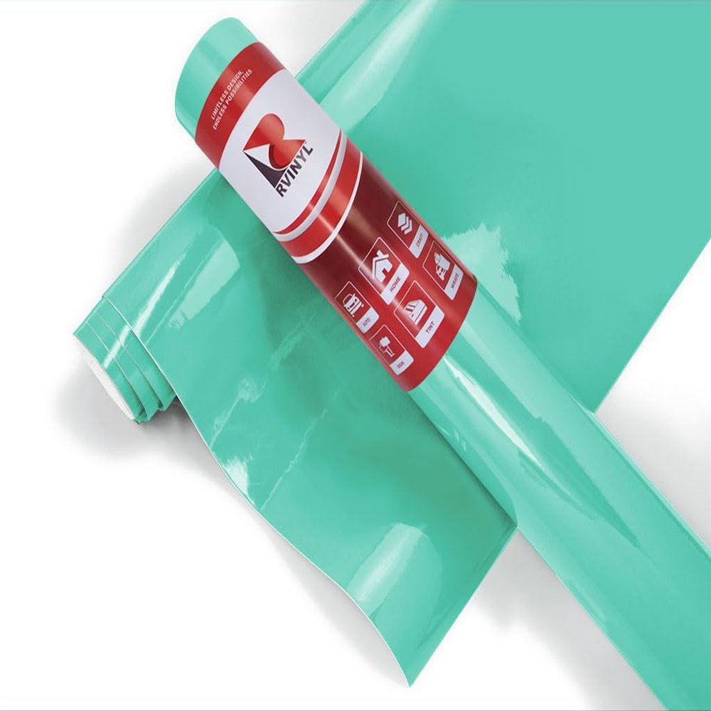 24" x 30ft Roll of Oracal 651 Mint Craft Vinyl - On a 1.5" Core - Adhesive Film for Cricut, Silhouette, and Cameo Cutters - Gloss Finish - Outdoor and Permanent