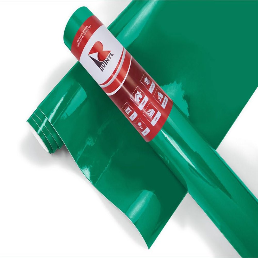 24" x 30ft Roll of Oracal 651 Green Craft Vinyl - On a 1.5" Core - Adhesive Film for Cricut, Silhouette, and Cameo Cutters - Gloss Finish - Outdoor and Permanent