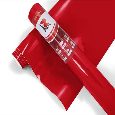 24" x 30ft Roll of Oracal 651 Red Craft Vinyl - On a 1.5" Core - Adhesive Film for Cricut, Silhouette, and Cameo Cutters - Gloss Finish - Outdoor and Permanent
