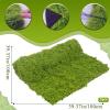 FAICOIA 2 Pcs Fake Moss Rug 39" x 39" Mossy Table Runner Green Artificial Moss Mat for Crafts Decorating Faux Moss Grass for Plants Indoor Planters Fairy Garden DIY Centerpieces Wedding 100 x 100cm view 2