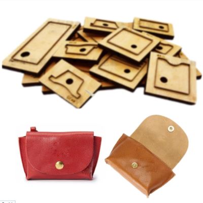 YJIUYUANQ Wooden Die Punch Cutter Leather Die Cutter Hollow Punching Tool Punching Die Set for Handmade DIY Leather Craft Mini Wallet 120x50x40mm